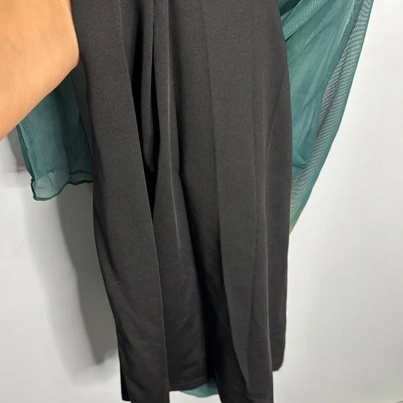 Elegant Teal & Olive Bodycon Long Sleeve Dress Sz S - Picture 5 of 7